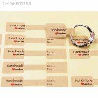 ✚ 100PCS multi style ring folded labels white/kraft handmade with love ring price labels jewelry tag sticker labels 6x1.2cm