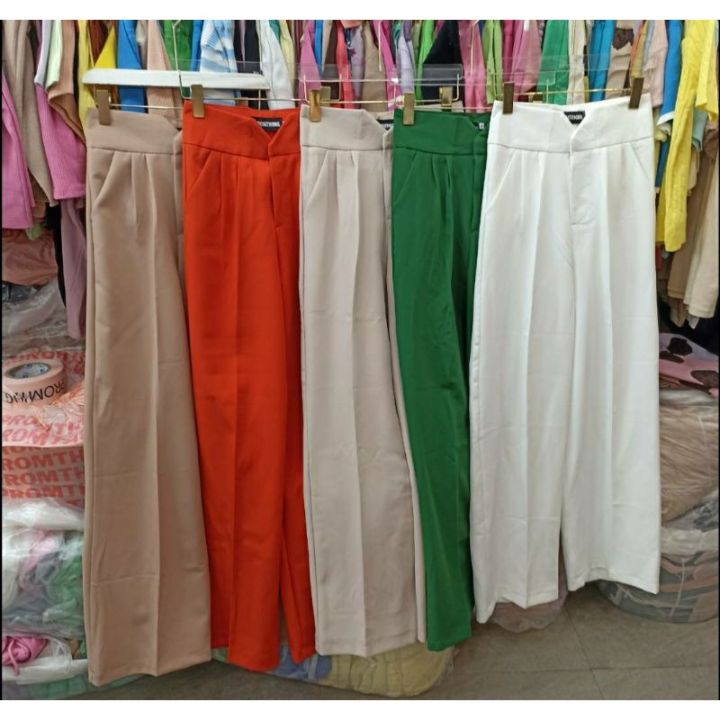 ลดกระหน่ำประเดิมสินค้าใหม่ค่ะ-v-korea-pants-กางเกงเอวสูง-กางเกงทรงกระบอกรุ่นใหม่จากpromthong