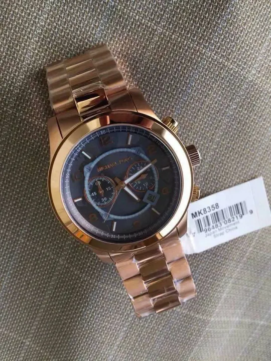 Michael Kors Hunger Stop Oversized Runway Rose Gold-tone Unisex Watch -  MK8358 with Voucher and Free Shipping | Lazada PH