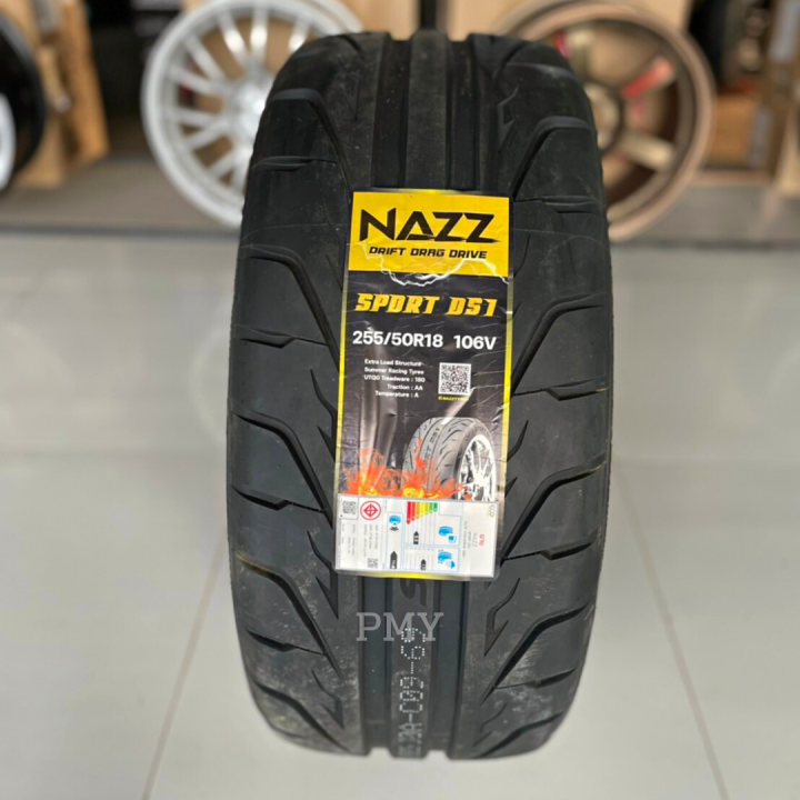 255-50r18-ยางรถยนต์-แต่งซิ่ง-ยี่ห้อ-nazz-รุ่น-sport-ds1-ล็อตผลิตใหม่ล่าสุดปี22-ราคาต่อ1เส้น-รุ่นยอดนิยม-ซื้อ4เส้น-แถมเสื้อ1ตัว-จำกัด