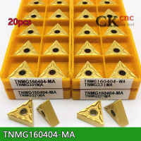 20Pcs TNMG160404-MA TNMG331 MA ภายนอกคาร์ไบด์สำหรับเครื่องมือเครื่องกัดแทรกภายในเครื่องมือ