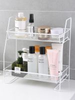 ●❣✷ Desktop Double-Layer Storage Rack Removable Cosmetics Storage Rack Dormitory Storage Kitchen Organizing Shelves