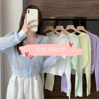 DD SHOPพร้อมส่ง 70115 เสื้อไหมพรมแขนยาว มีฮู้ดน่ารักมาก ดีเทลรูดซิปด้านหน้าคิ้วๆ