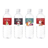 【LZ】⊕☽❂  Personalizado Garrafa De Água Adesivos Árvore De Natal Santa Vinho Champanhe Rótulos De Garrafa De Cerveja Xmas Party Supplies Decoração De Ano Novo 24Pcs