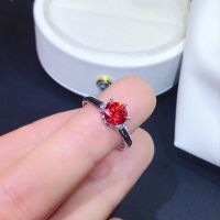 Red moissanite Personality design New ring 925 Sterling silver beautiful color sparkling 1 carat Diamond D VVS1