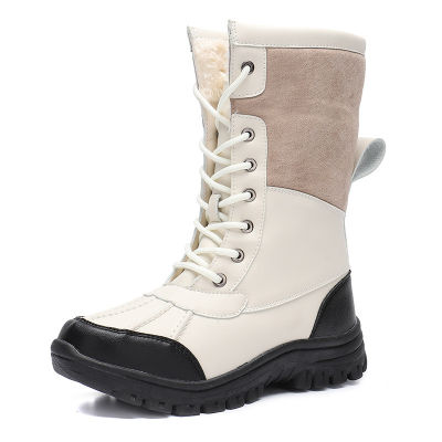 SZHYDZ 2022รองเท้าบูตลุยหิมะสำหรับผู้หญิง,รองเท้าบูทแฟชั่นแขนยาวให้ความอบอุ่นและรองเท้าบูทหิมะกำมะหยี่