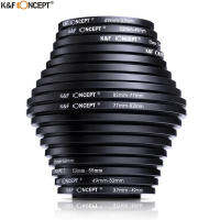 K &amp; F concept 18PCs camera filter step updown adapter ring set 37-82mm 82-37mm for Canon Nikon DSLR camera