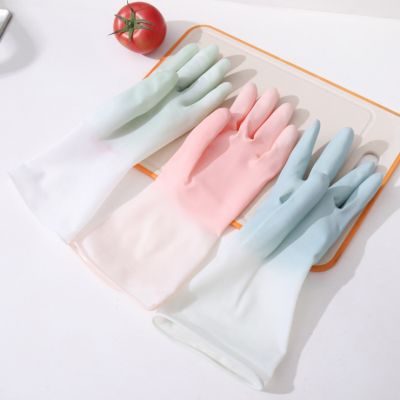 Sarung tangan pembersih pencuci piring alat pembersih sarung tangan karet spons cuci piring 1 pasang