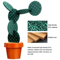 Cactus Coaster Household Heat Insulation EVA Non Slip DIY Eco Friendly Hot Drink Cup Pad Placemat for Desktop Decoration Q84D