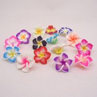 15pc/lot 20mm Polymer Clay  Faux Plumeria Flower Beads Diy Handmade Craft Bracelet Necklace Fashion Hair Jewelry Accessories DIY accessories and other