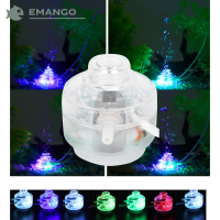 เครื่องประดับตกแต่งของ Emango ไฟ Led พิพิธภัณฑ์สัตว์น้ำแสงฟองสบู่ตู้ปลาขนาดเล็กเครื่องตกแต่งขวดหลากสีหลอดไฟ Aquarium ปลั๊ก USB