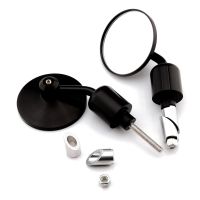 7/8" Handle Bar End Mirrors Motorcycle CNC Round Rearview Mirrors Set for Honda Kawasaki Suzuki Yamaha Motorcycle Accessory Mirrors