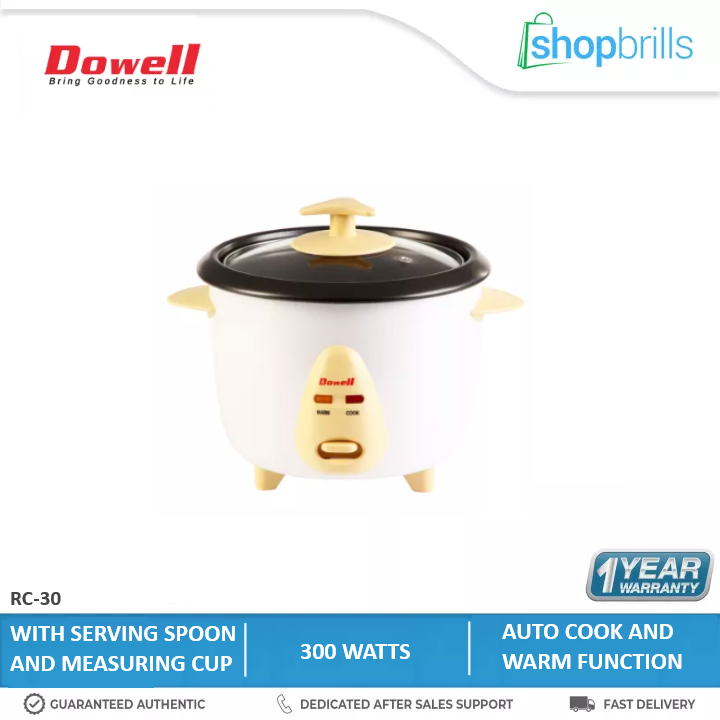 DOWELL RC30 Nonstick Rice Cooker Lazada PH