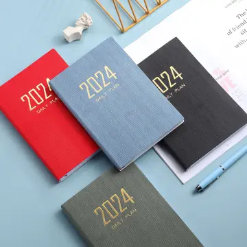 1 pc 2024 A6 Agenda Book Mini Portable Diary Weekly Planner Notebooks To Do  List English Notepad With Calendar School Office Supplies