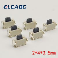 10pcs/lot 2x4 2x4x3.5 MM micro SMD Tact Switch side button Switch phone button