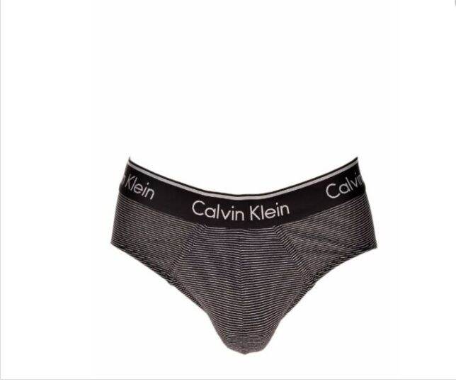 HCM]Sịp Tam Giác Cotton Size Lớn XL Sọc Ngang Nhỏ Trắng Đen (Vòng lưng  102-107 CM) Calvin Klein Hip Brief NB1026 Stripe Black and White 