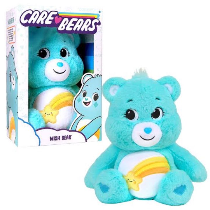 usa-พร้อมส่ง-มีกล่อง-ใหม่new-ตุ๊กตาแคร์แบร์-care-bear-wish-bear-ไซส์-14-นิ้ว-สินค้านำเข้าจากอเมริกาแท้