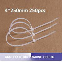 4*250mm 250pcs white self-locking nylon cable ties high quality