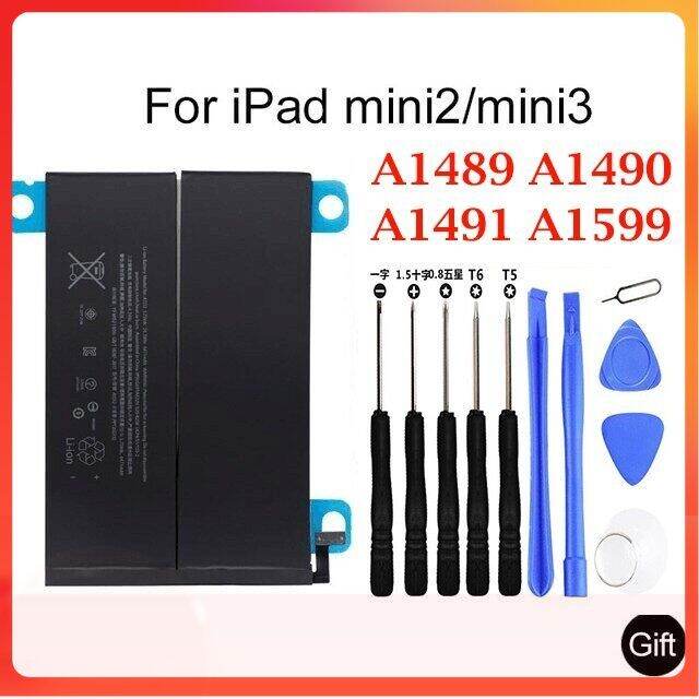 แบตเตอรี่-ipad-mini2-3-แบตเตอรี่ทดแทนสำหรับ-ipad-mini-2-3-a1489-a1490-a1491-a1599-แบตเตอรี่-6471mah