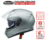 Mũ Bảo Hiểm Fullface GRO Helmet có kính chính hãng, thiết kế 2 kính