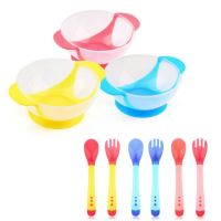 Baby Feeding Tableware Children Plate Sucker Bowl Toddler Baby Kids Child Feeding Lid Training Bowl with Spoon Learnning Dishes