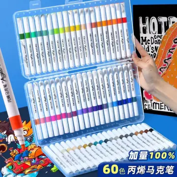 6 Empty Fillable Blank Paint Pen Markers Refillable Paint Pen Fine Tip  Graffiti Markers Acrylic Markers for Oil Painting
