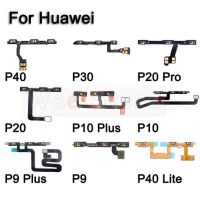 ปุ่มเปิดปิดปิดเสียงปุ่มควบคุมสายเคเบิ้ลหลักของแท้เหมาะสำหรับ Huawei P9 P10 P20 P30 P40 Lite Pro Plus ชิ้นส่วนโทรศัพท์