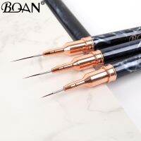 BQAN 15mm Nail Art Liners Striping Brushes Tool Marble Metal Handle Drawing Detail Painting Blending Liner Nail Brush Artist Brushes Tools