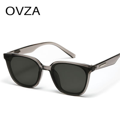 OVZA 2022แว่นกันแดดสตรีแฟชั่นป้องกันรังสียูวีแว่นตาสีเหลืองผู้ชายคลาสสิกสี่เหลี่ยมผืนผ้ากรอบ S6028