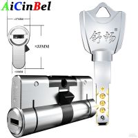 【YF】 65-120MM Lock cylinder Israel technology Locks Suspended Child-Mother Bead Anti-theft Door lock core door 10 keys