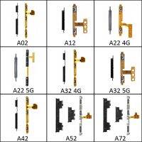 เหมาะสำหรับ Samsung A02 A12 A22 A32 A42 A52 A52s A72โทรศัพท์4G 5G ของแท้เปิดใหม่คีย์ด้านข้างอ่อนปุ่มปรับระดับเสียง Flex