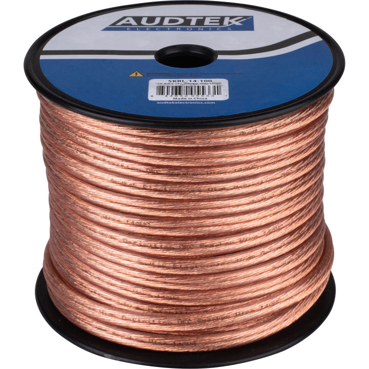 สายลำโพงเสียงดีจากอเมริกา-audtek-ofc-speaker-wire-สายลำโพงทองแดงบริสุทธิ์-อย่างดี-เบอร์-12-awg-และ-14-awg-เมตร