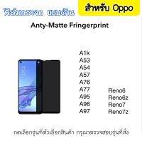 ฟิล์มกระจก AG แบบด้าน For OPPO A1k A17 A17k A53 A54 A57 A76 A77 A95 A96 A97 Reno6 Reno6z Reno7 Reno7z Tempered glass Anti-Fringerprints