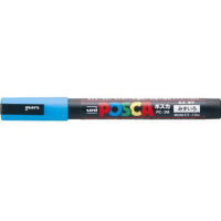 ญี่ปุ่น 5Pc X UNI MITSUBISHI Pencil MITSUBISHI PENCIL PC 3M 8 [Posca Fine Round Lead,Light Blue] Abies5Star