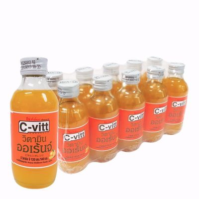 C-vitt ซีวิค เครื่องดื่มวิตามินซี รสส้ม ขนาด 140 ml. แพค 10 ขวด