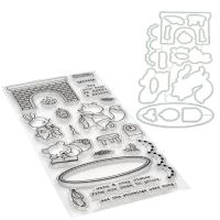 Warm Stove Cutting Dies Stencil Clear Stamp DIY Scrapbooking for Photo Album Paper Card Embossing Decor