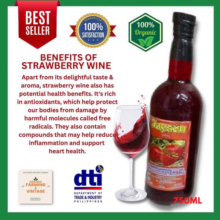 BAGUIO'S JAYSON STRAWBERRY WINE AUTHENTIC STRAWBERRY WINE 750ML