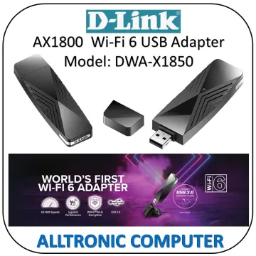 D-Link DWA-X1850  AX1800 Wi-Fi (WiFi) 6 USB Adapter with Cradle