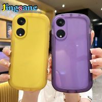 Jingsanc เคสใสสำหรับ OPPO Reno 8T 5G เคสโทรศัพท์ใสซิลิโคน TPU ปกป้องเลนส์สีลูกกวาดฝาหลัง Oppo Reno 8T 5G