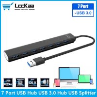 LccKaa USB Hub 3.0 7 Ports Multi USB Port Splitter USB 3.0 Hub for Lenovo Xiaomi Macbook Pro PC USB Adapter Computer Accessories USB Hubs