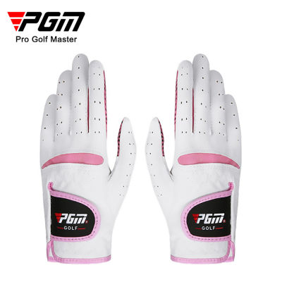 Retcmall6 PGM Golf Ladies Gloves, Sheepskin Gloves, Sports Non-Slip One Pair