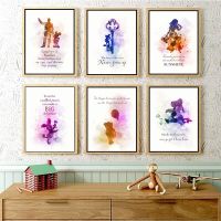 Popular Kids Room Decor-โปสเตอร์สำหรับครอบครัว,Mickey Mouse &amp; Winnie The Pooh Canvas Prints