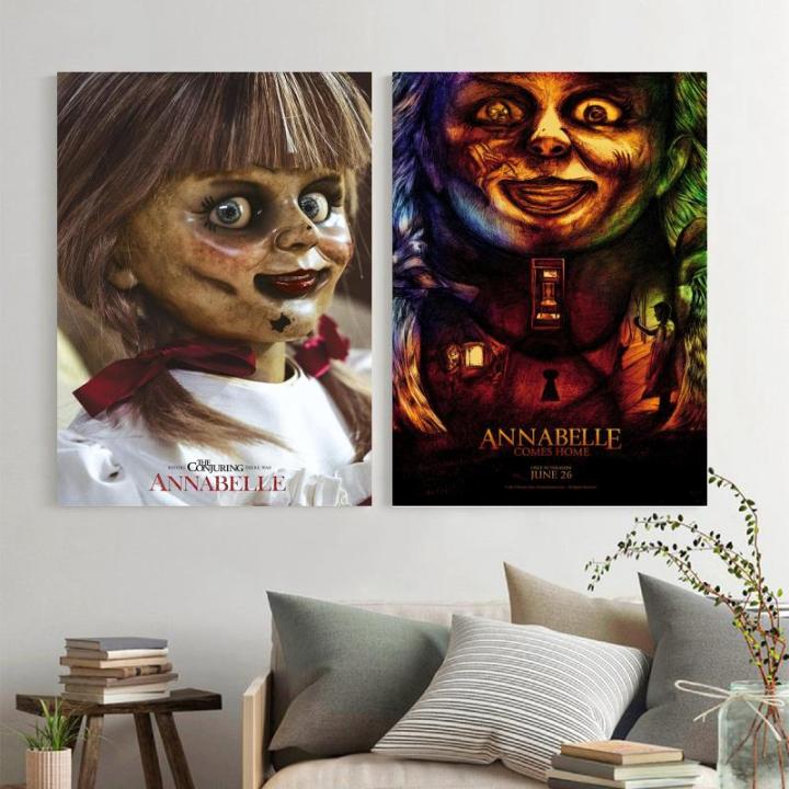 annabelle-movie-art-poster-การตกแต่งผนังผ้าใบที่ไม่เหมือนใครสำหรับห้องนอนครอบครัวสมัยใหม่เหมาะสำหรับผู้ที่ชื่นชอบภาพยนตร์