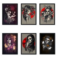 Fashion dark style anime girl wall artist home cafe bar room decoration HD quality Painting Art Decor posters canvas painting Drawing Painting Supplie