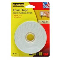 Scotch Foam Tape, Double-Sided, Cat110, 24mm X 5m {#เชือกฟางและเทปกาว #อุปกรณ์สำนักงานและโรงเรียน #เครื่องเขียน }