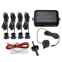 12V Car Parking Sensor Kit Reverse Backup Radar Alert Indicator Probe System 4 Probe Beep Sensor Car Detector Alarm Systems  Accessories