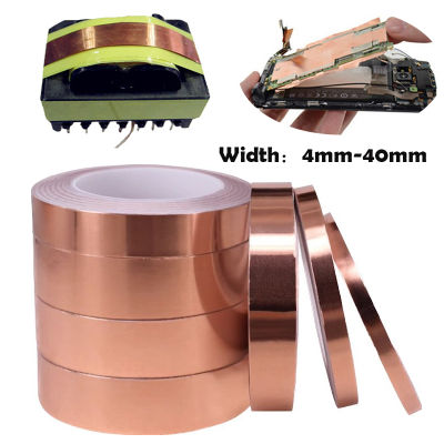 10M 20M Copper Foil Tape Single Side Conductive Shielding Tape Snail Tape Stain Glass Home Appliance Circuit Electrical Repai