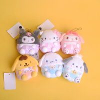 ตุ๊กตาตุ๊กตาเมโลดี้ Sanrio กระเป๋าใส่เหรียญจี้ห้อยกระเป๋าน่ารักตุ๊กตาคว้า