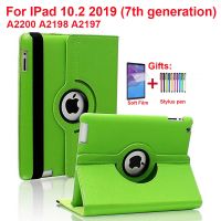 {RUBBIE Shell}สมาร์ทหมุน360องศาสำหรับ iPad 10.2 2019สำหรับ iPad 7 7th Generation A2200 A2198 A2197 Funda Coque หนัง