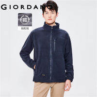 Giordanoผู้ชาย ขนแกะสองด้านหลายกระเป๋ายืนคอเปิดหน้าอกเสื้อ Free Shipping 01072855